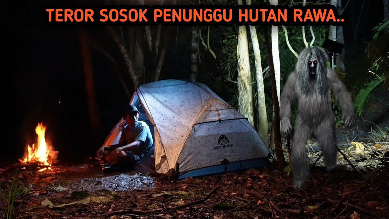 HOROR‼️MENAKUTKAN..DATANG  PENUNGGU HUTAN RAWA  TENGAH MALAM