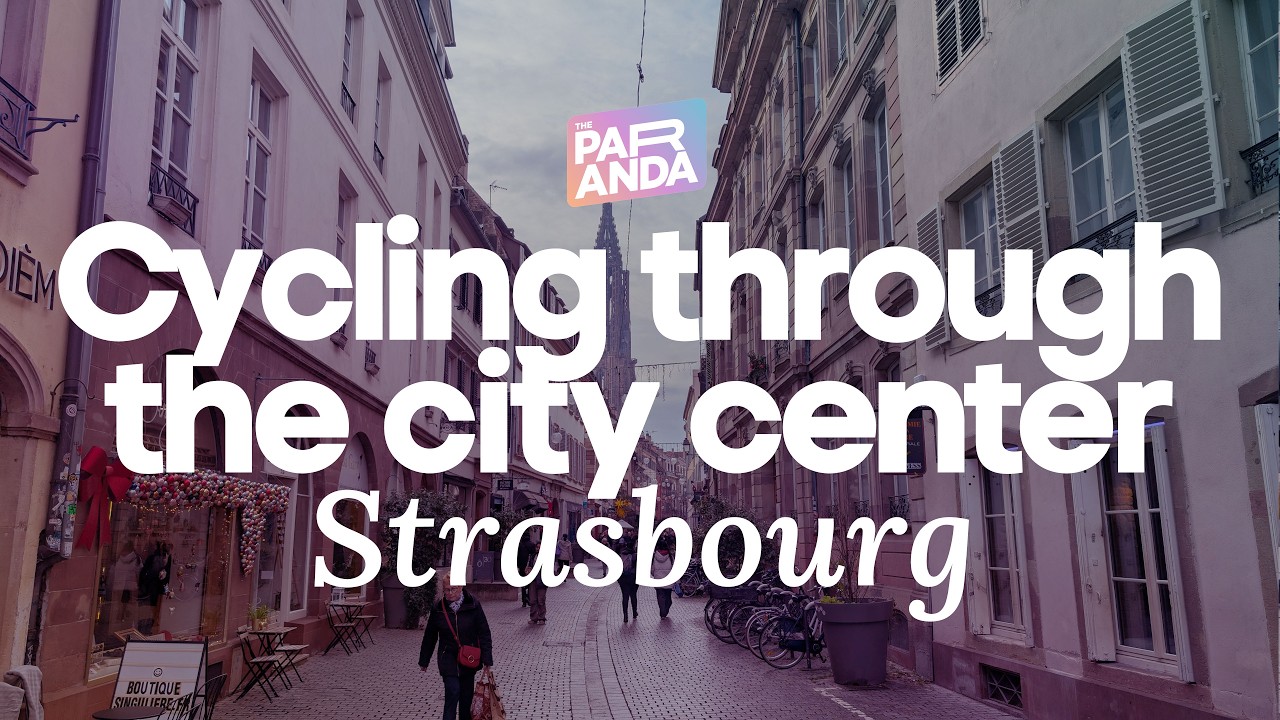 Cycling through the city, Strasbourg 4K 60p