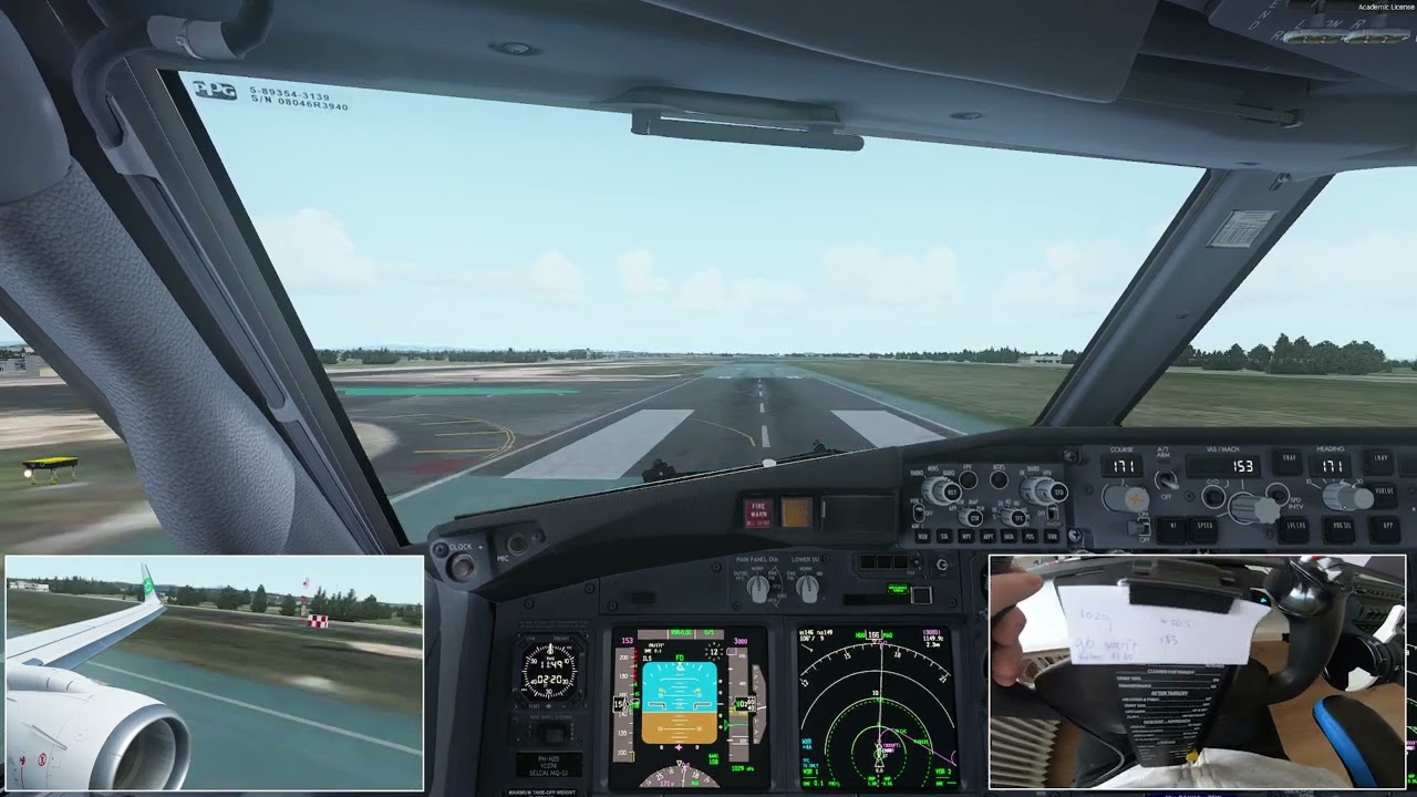 P3D V5.3 | Smooth landing into Porto | LPPR | PMDG 737 | Honeycomb Alpha