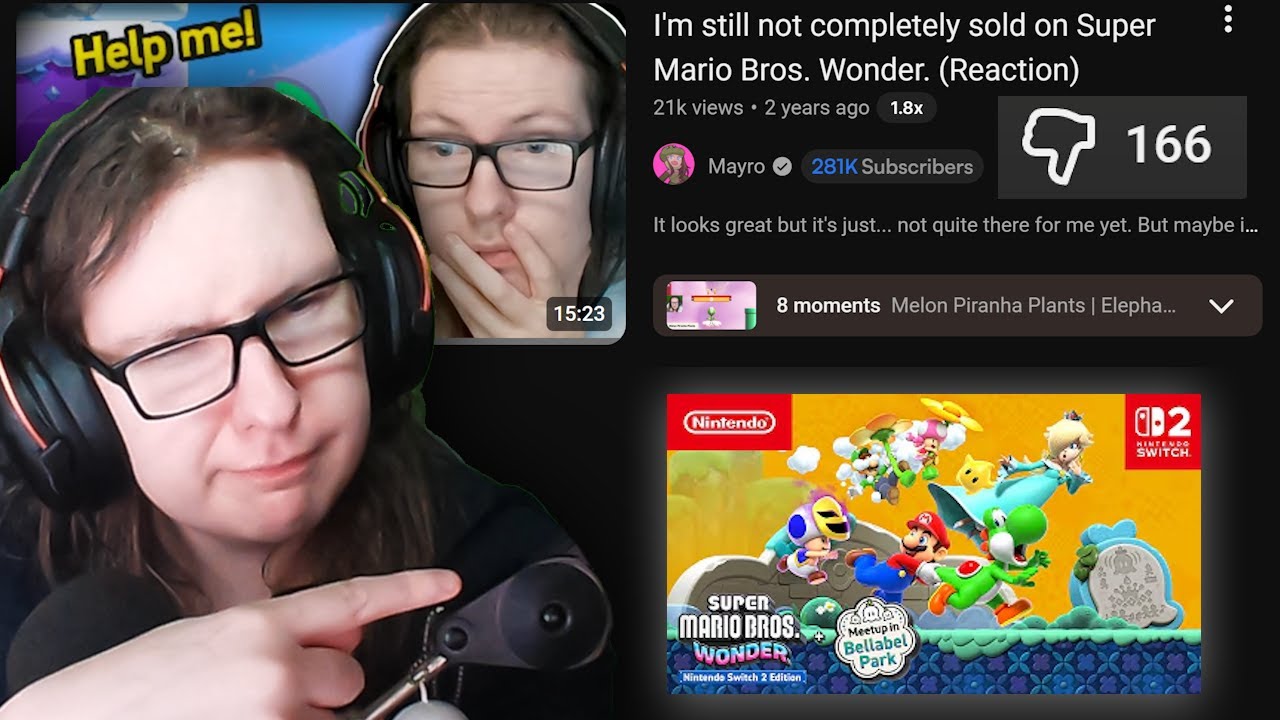 🔴 Mario Wonder's Biggest Hater Reacts To Meetup in Bellabel Park (& Mario Tennis)