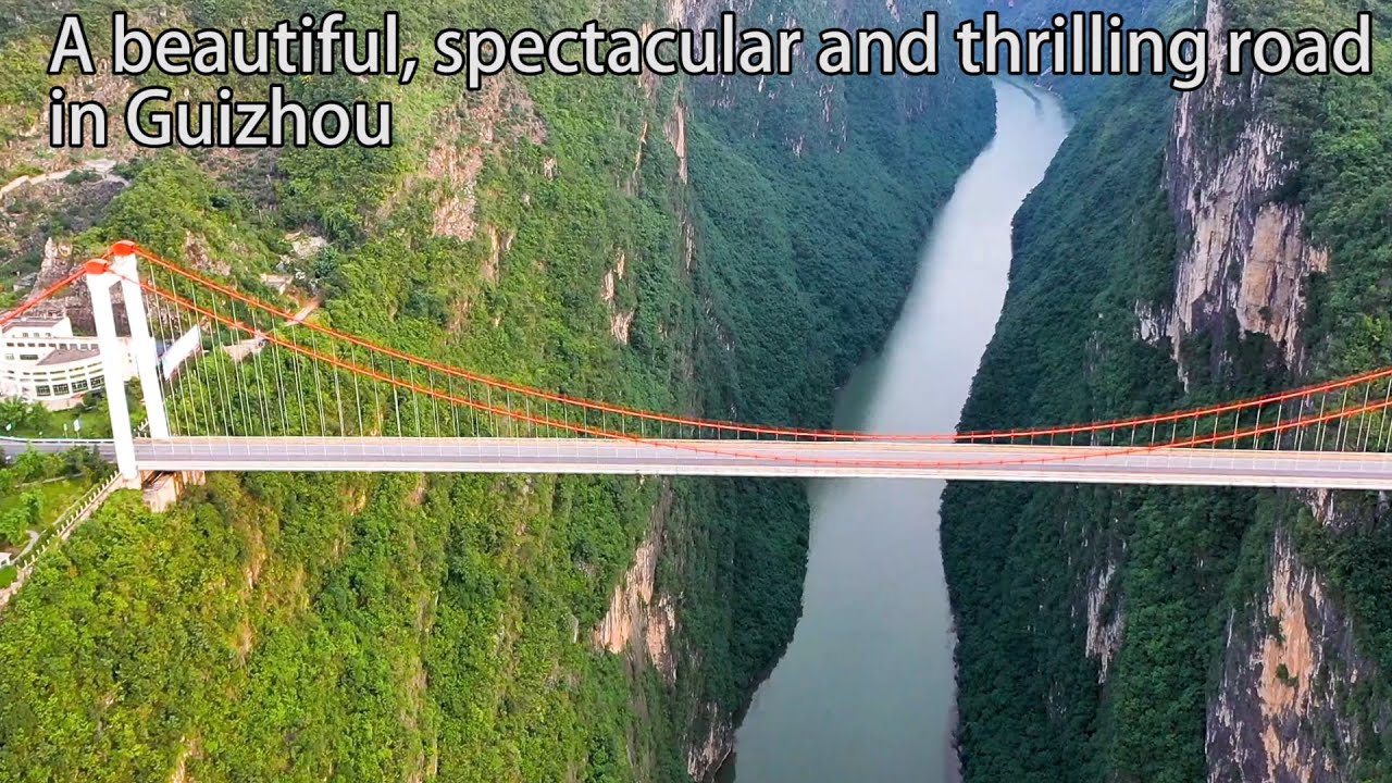 Aerial China:A beautiful, spectacular and thrilling road in Guizhou-Guanxing Highway貴州一條美麗壯觀與驚險並存的公路