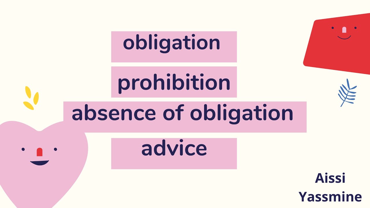 Obligation, Prohibition, Absence of obligation, Advice. الوجوب ،المنع ، غياب الضرورة و النصيحة .