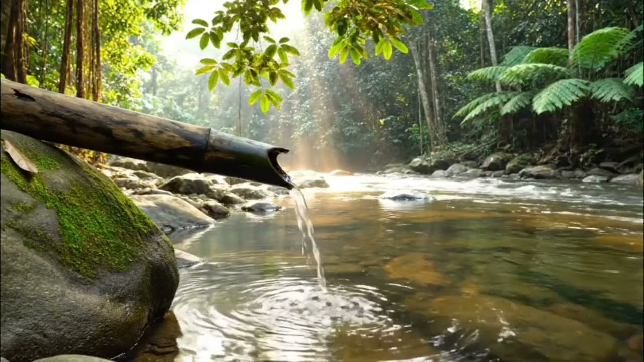 Relaxing bamboo sound that relieves tension and calms your mind
