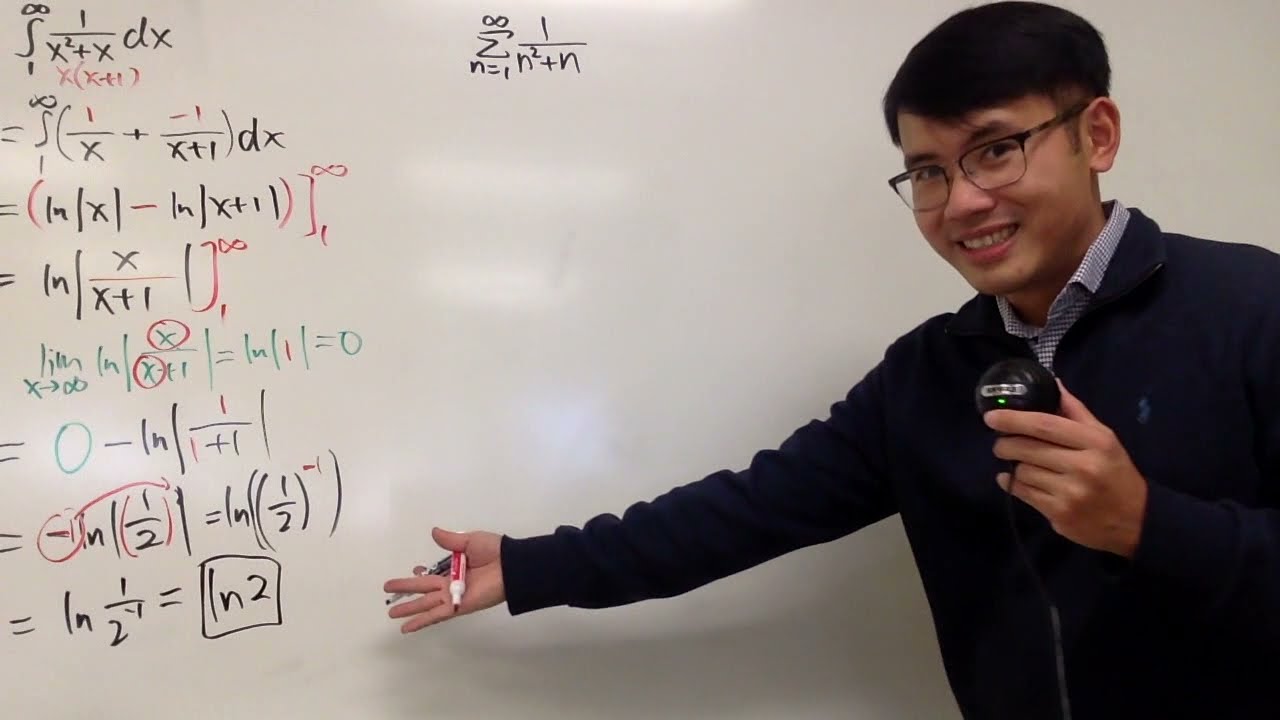Improper integrals are not equal to infinite series