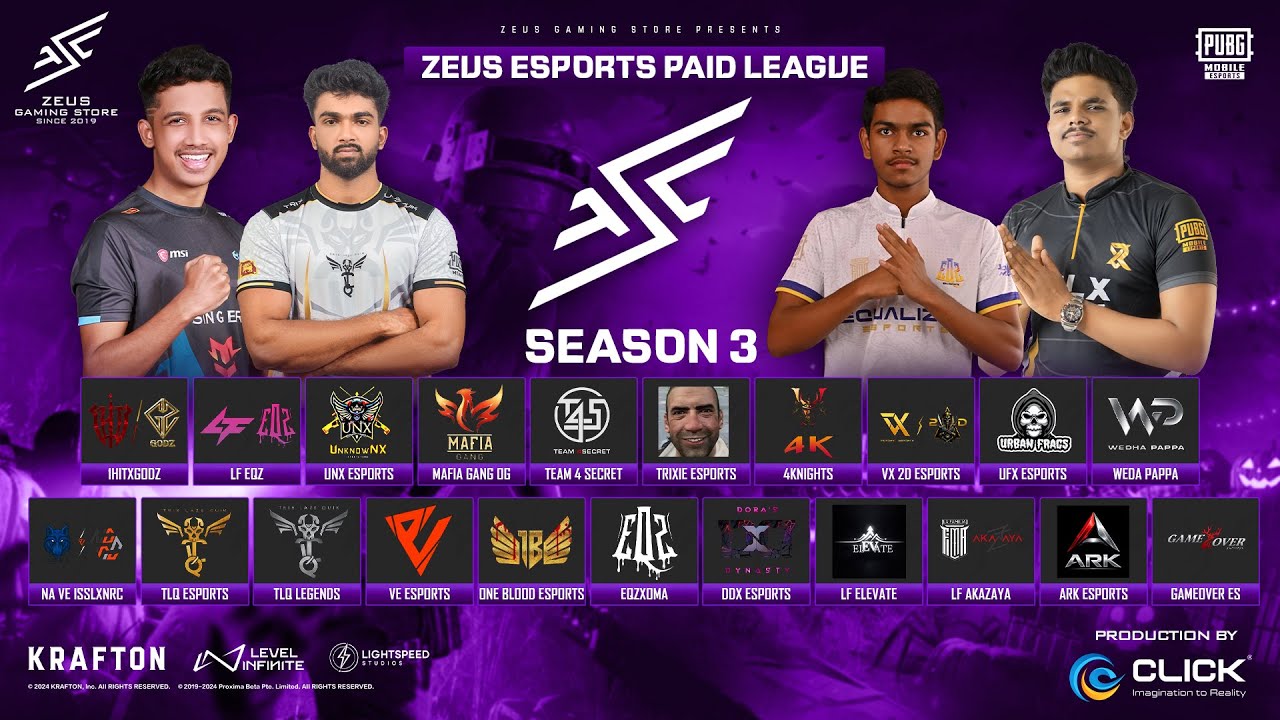ZEUS ESPORTS $100 PAID LEAGUE | SEASON 3 #ISSL #TLQ #EQZ #GODZ #VE #pubgmobile