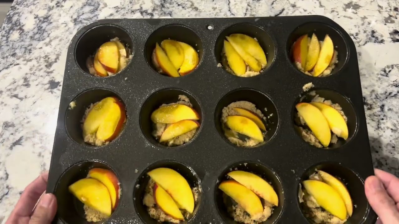 Mini Upside Down Peach Cakes