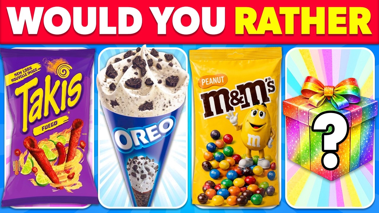 Would You Rather - Mystery Food Challenge 🥵🍟 Popular Snacks Edition
