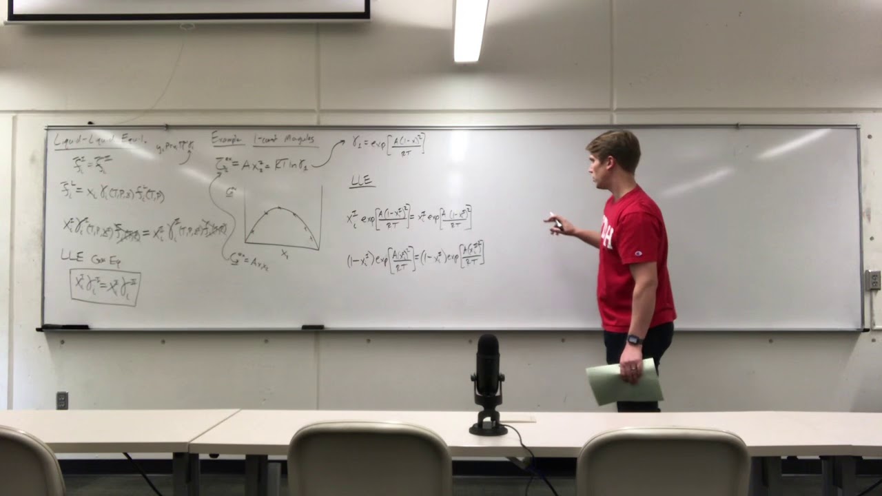Liquid-Liquid Equilibrium and Phase Transitions (Oct. 26, 2018)