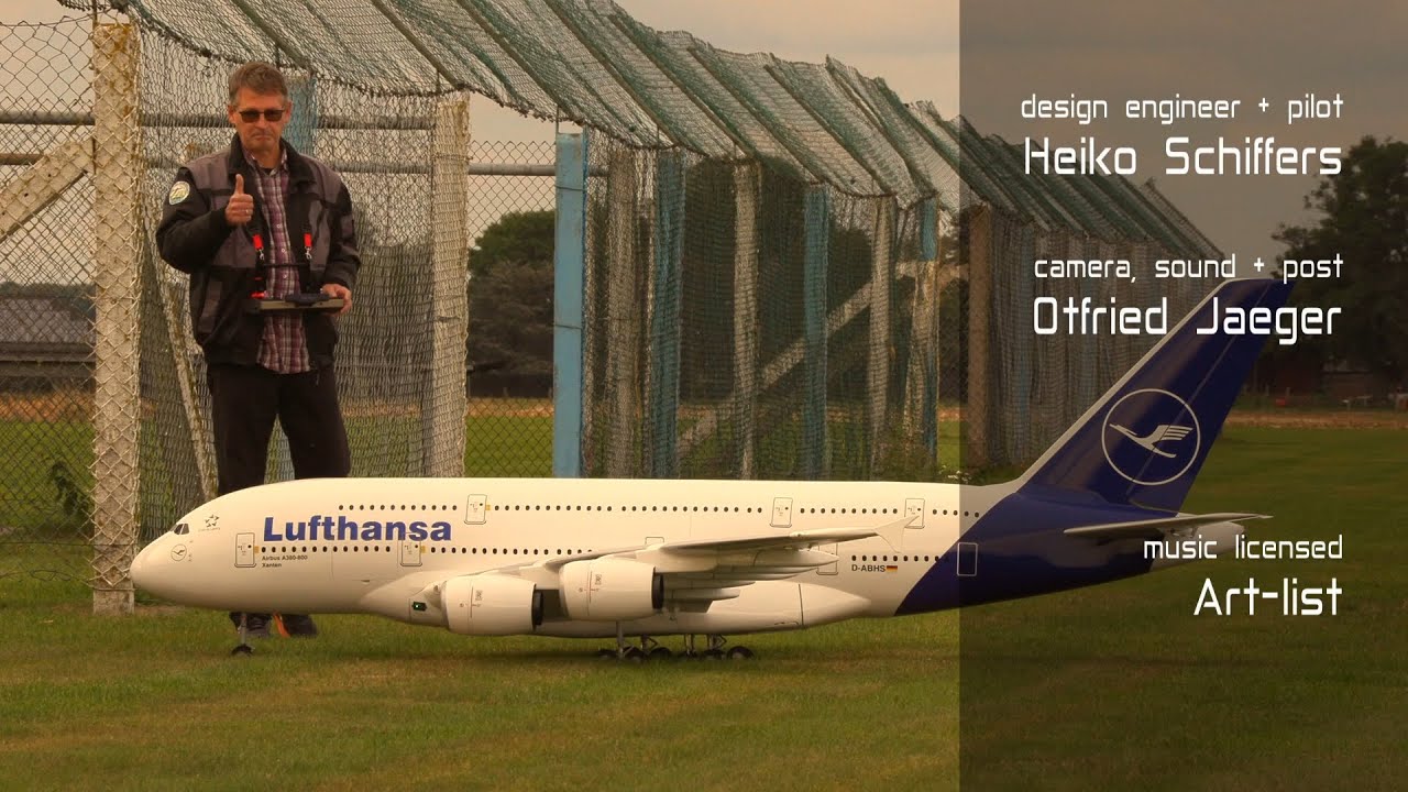 Heiko Schiffers EDF Turbinenjetmodell A380 Lufthansa (no Singapore Air, no thai air, no korean air)