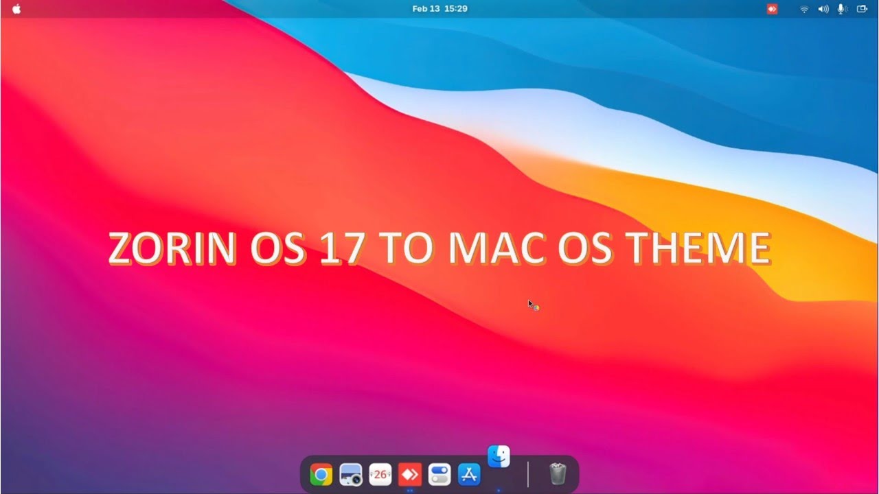 Тема Zorin OS 17 для Mac OS