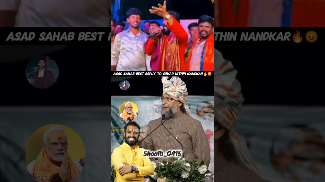 Asaduddin Owaisi&rsquo;s Epic Shutdown of BJP Leader Nitin Nandkar #aimim #asaduddinowaisi #duet #bjp