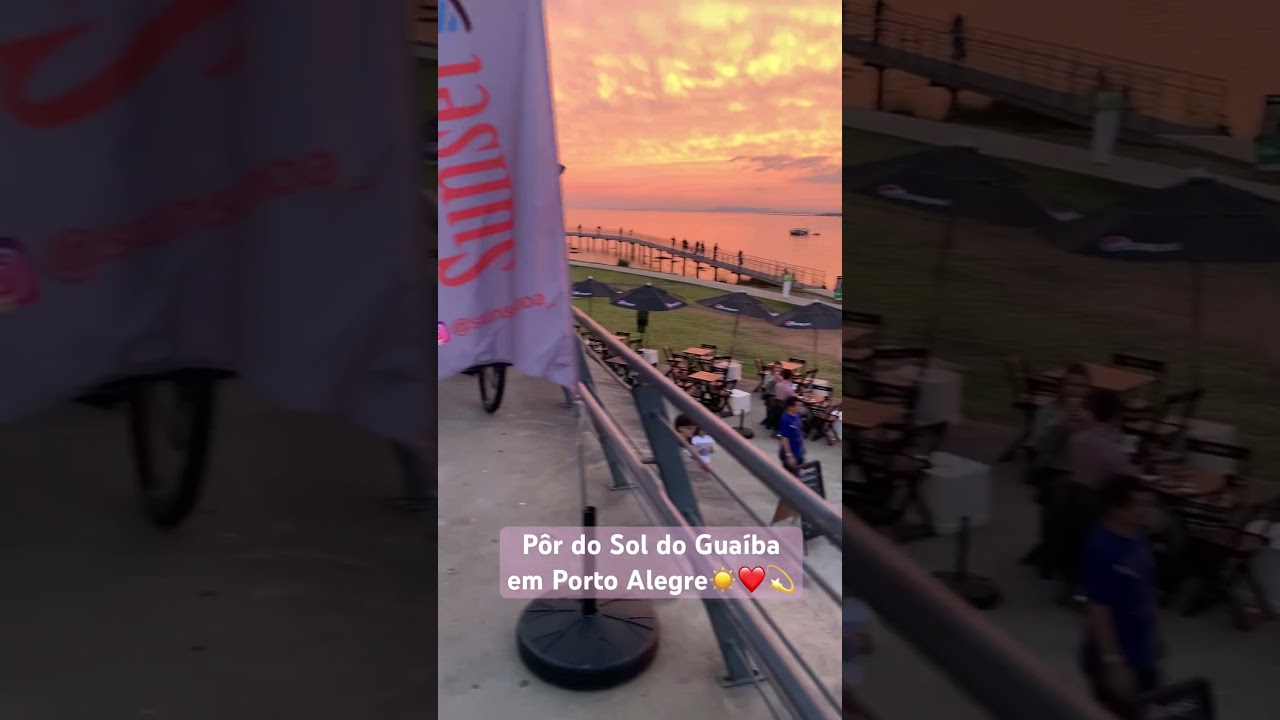 P&ocirc;r do Sol do Gua&iacute;ba em Porto Alegre☀️🙌💫#shorts