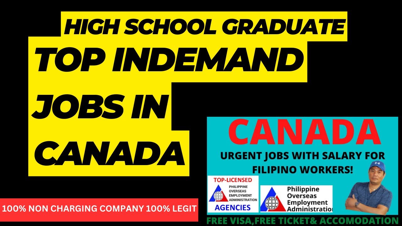 High School Graduate: Top In-demand Jobs In Canada! No Placement Fees, 100% Legit Company