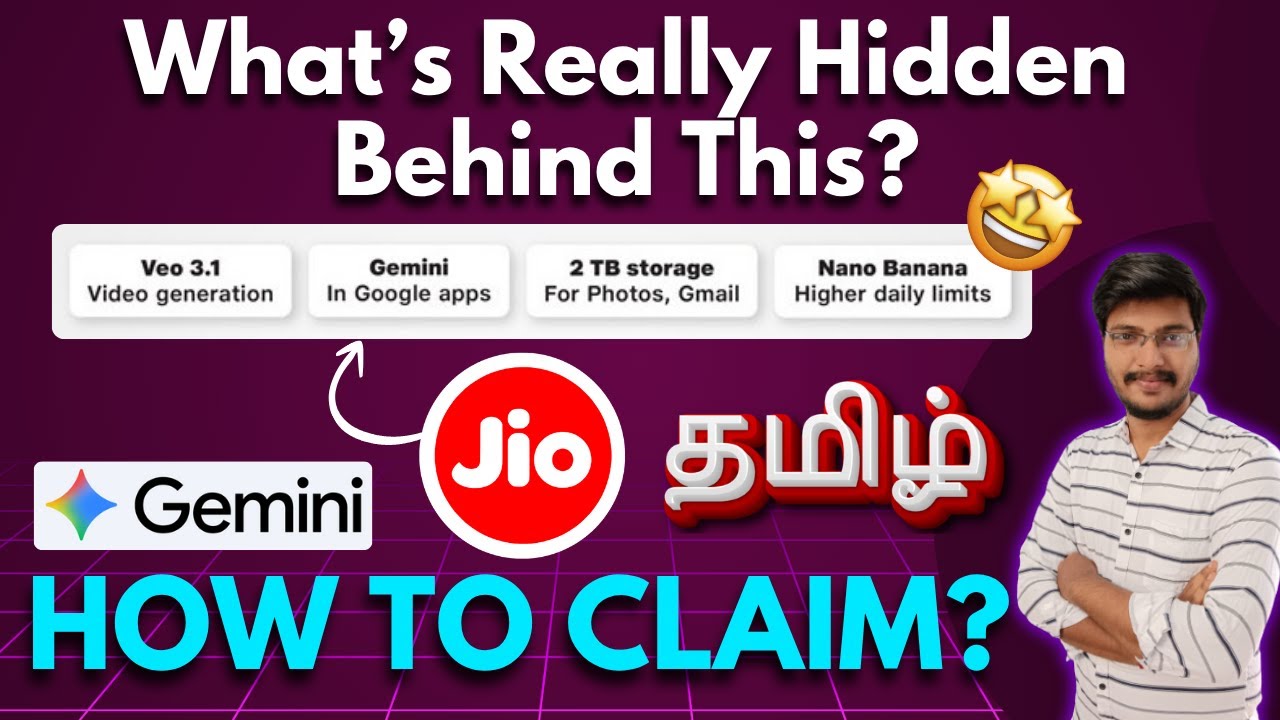 ⚡⚡ Как получить Gemini Al Pro тамильский 2025 | Бесплатная подписка на Google Gemini Al Pro от Ji...
