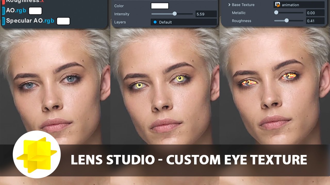Custom EYE texture - Lens Studio Tutorial | Create your own SnapLens Filter for Snapchat
