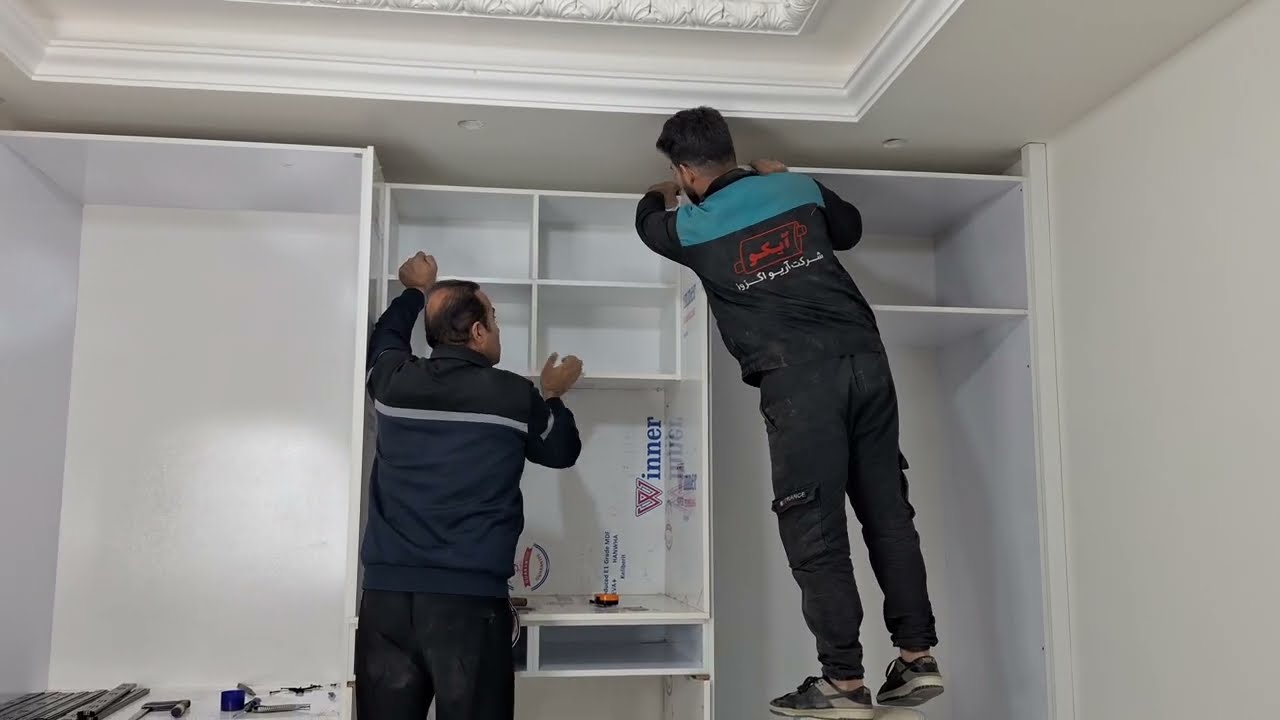 Wardrobe Assembly & Cleaning Process | Bedroom Closet With Desk Installation | Calm ASMR Cleaning