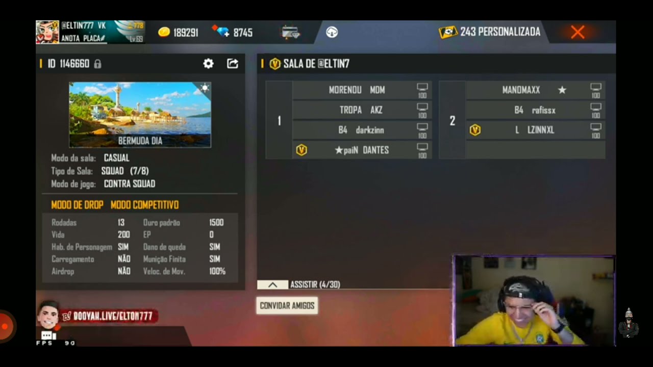 RAFIS E ELTIN DANDO RISADA DO LZINN CHAMANDO MANOMAXX DE HACK