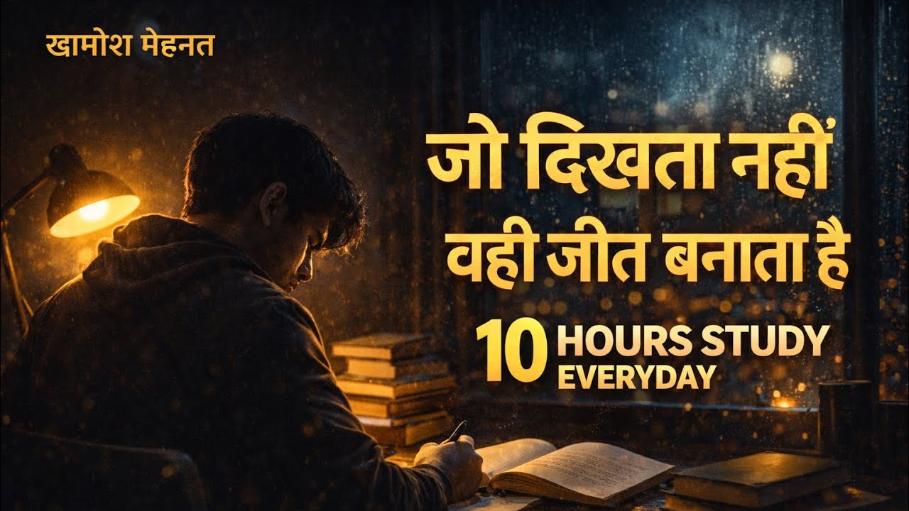जो दिखता नहीं वही जीत बनाता है | 10 Hours Study Motivation | Khamosh Mehnat