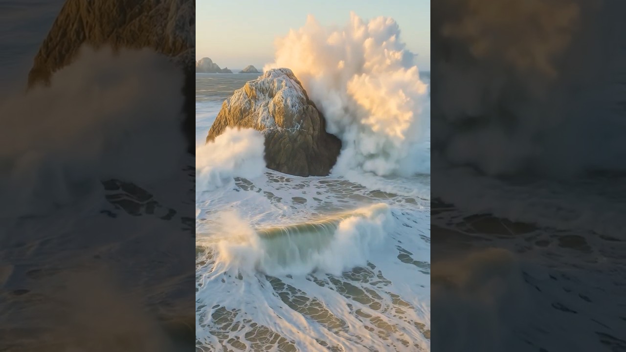 Ocean Waves Crushing on the Rocks | Relaxing Sounds for Deep Sleep and Stress Relief