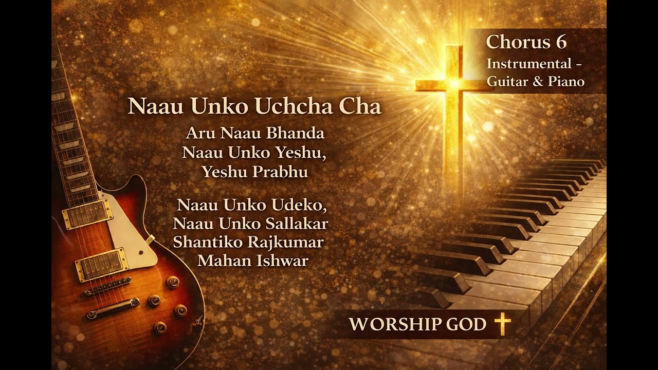 Chorus 6 Naau Unko Uchcha Cha | नाउँ उनको उच्च छ | Instrumental Guitar & Piano | Christian Worship