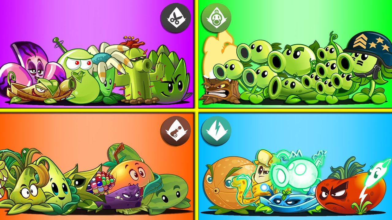 Tournament 5 Team SPEAR x PEA x PULT x ELECTRIC x FIRE - Who Will Win? - PvZ 2 Team Plants Battlez