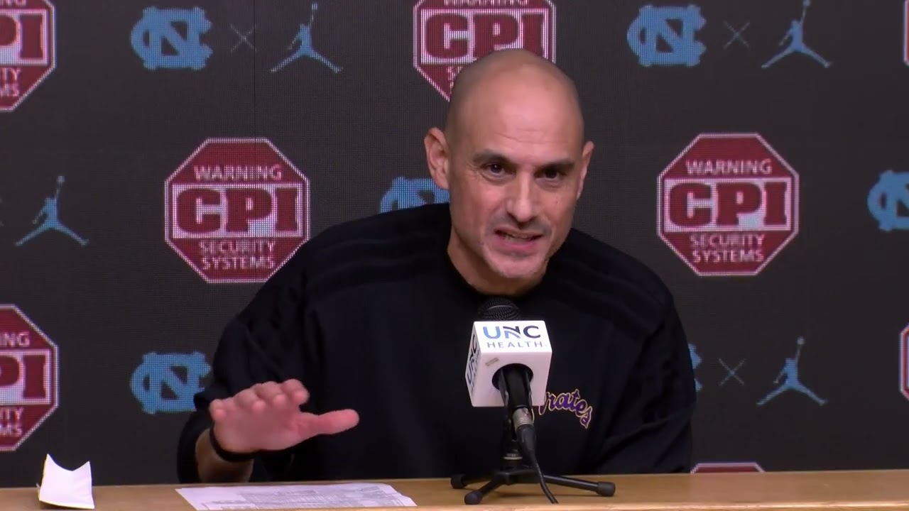 ECU Basketball Head Coach Mike Schwartz after a road loss to UNC