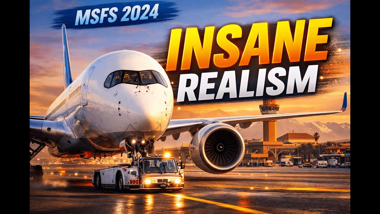 INSANE 4K Ultra Realism | iniBuilds A350 – Marrakesh to Rome | MSFS 2024