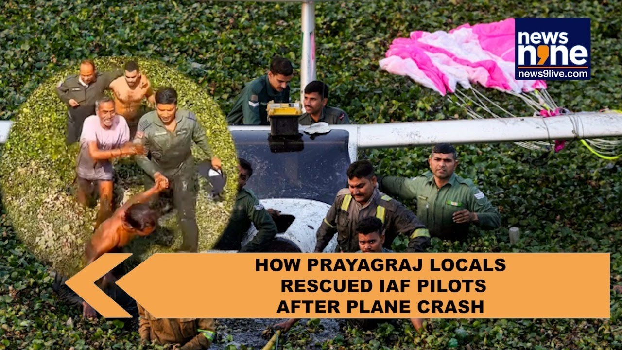 WATCH as locals in Prayagraj swoop in to rescue IAF pilots after plane crash