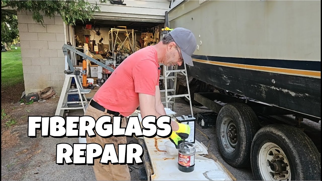 Carver Boat restoration episode 12 repairing swim platform fiberglass