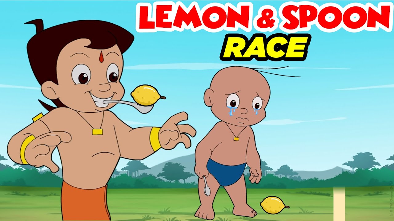 Chhota Bheem VS Raju - EPIC Lemon & Spoon Challenge | Funny Cartoons for Kids | Videos in Hindi