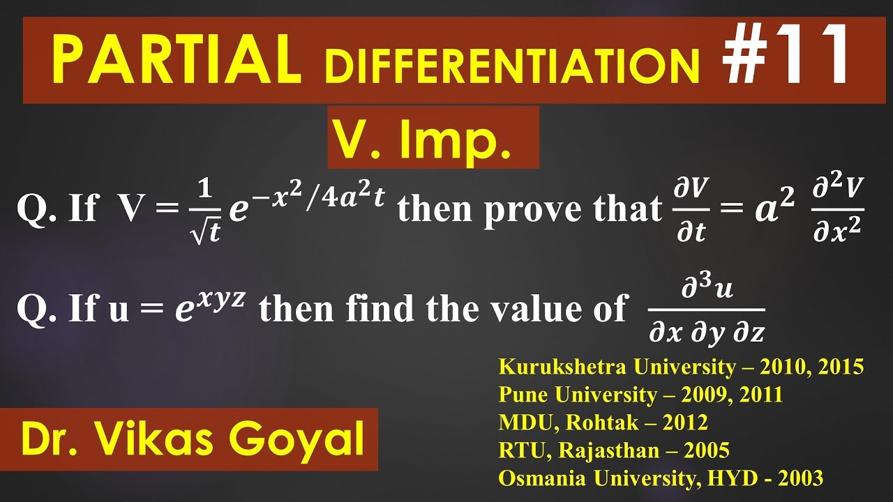 Partial Differentiation #11 in Hindi (V.imp) | Engineering Mathematics