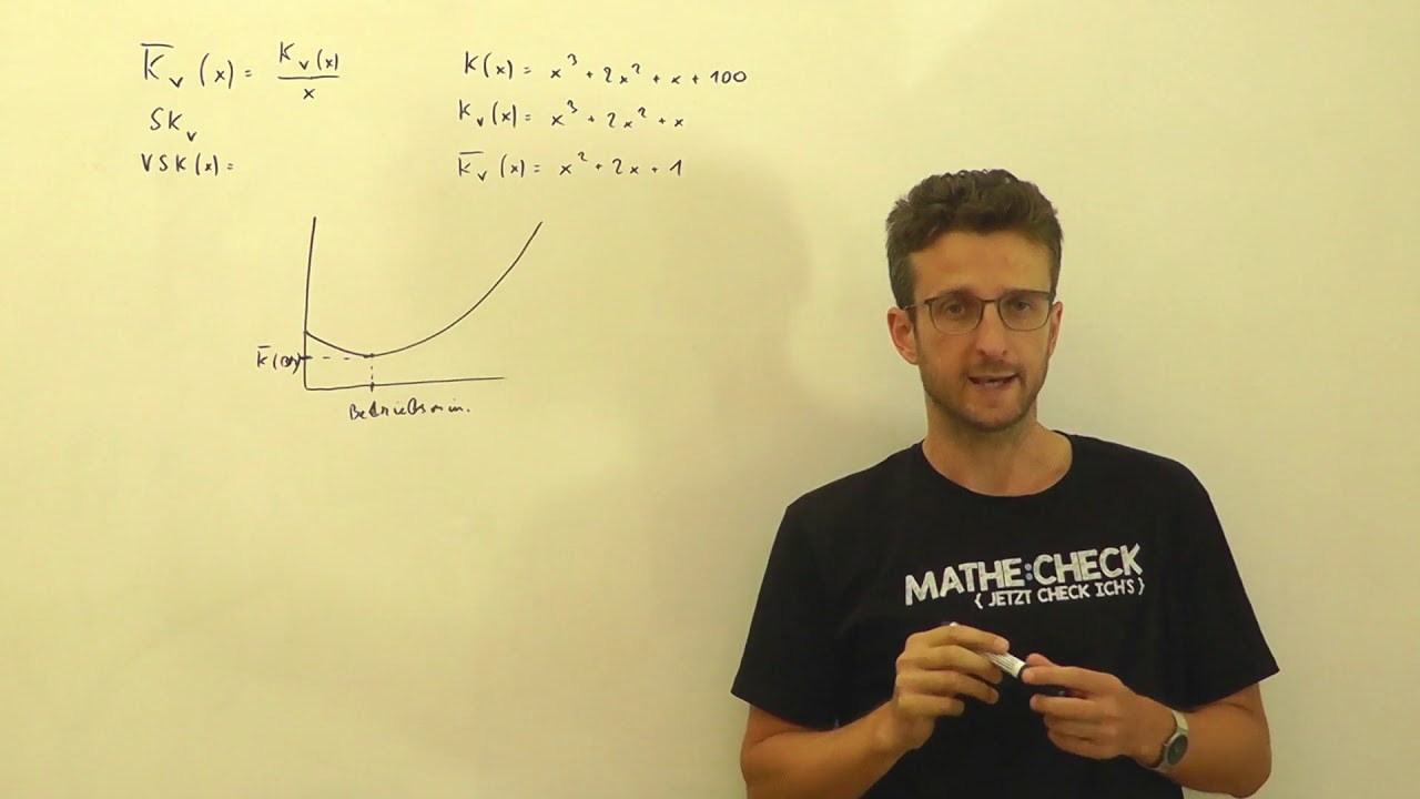 Mathe Basics: variable Stückkostenfunktion | Kosten- und Preistheorie | Mathecheck.at