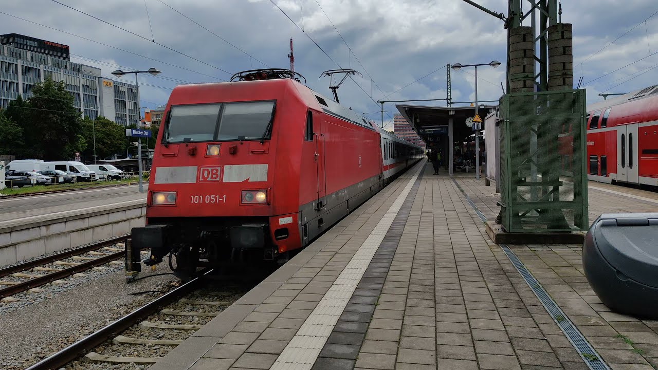 DB 101 051 with InterCity to Freilassing departing from Munich east station, DE 29/08/21 [4K60]