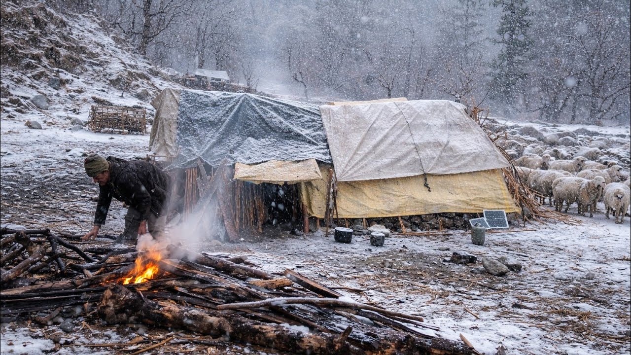 Surviving Shepherd Life in One Of The Coldest Regions Of Nepal |A Snowy Freezing Winter Village intr