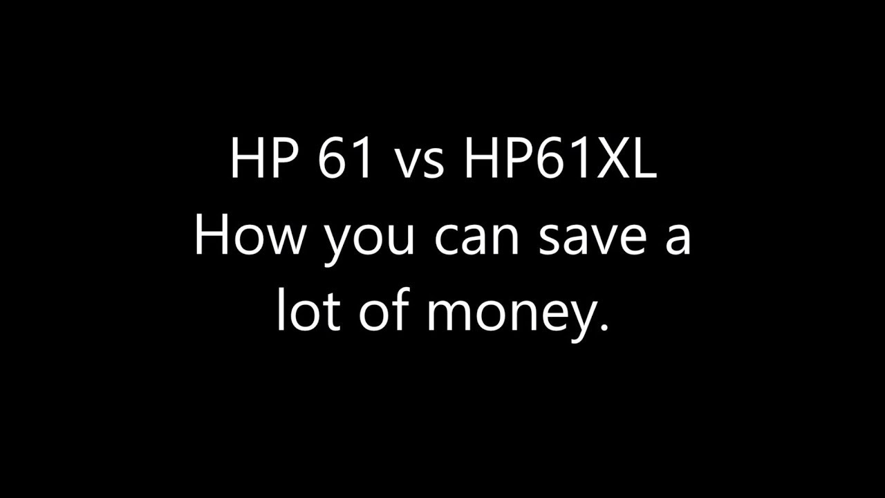 hp 61 vs 61xl ink cartridge differences