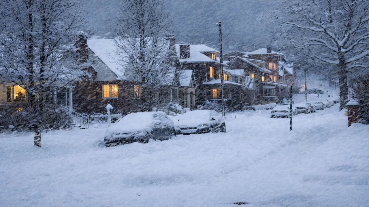 Powerful Blizzard Sounds, Cozy Winter Night Ambience | Sounds for Sleeping