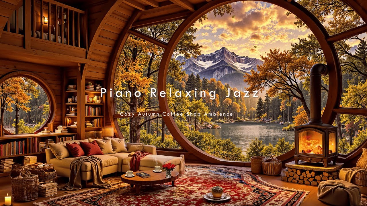 (NO ADS) ☕ Vintage Caf&eacute; Ambience on a Quiet Old Street | Relaxing Jazz for Study in Autumn by