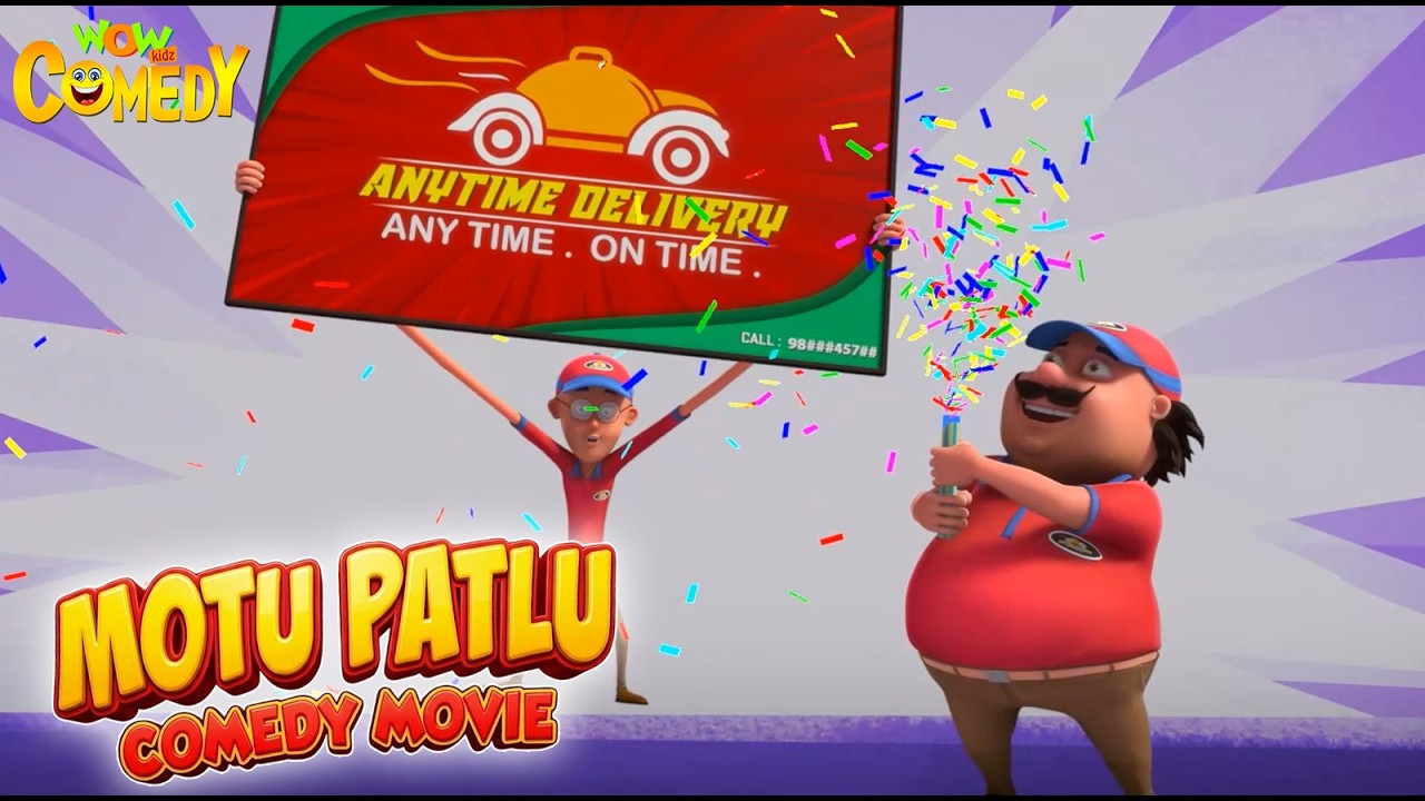 Motu Patlu's Food Delivery Service 🍔🚚| Motu Patlu Full Movie | Kids Animated Movies | WowKidz Comedy
