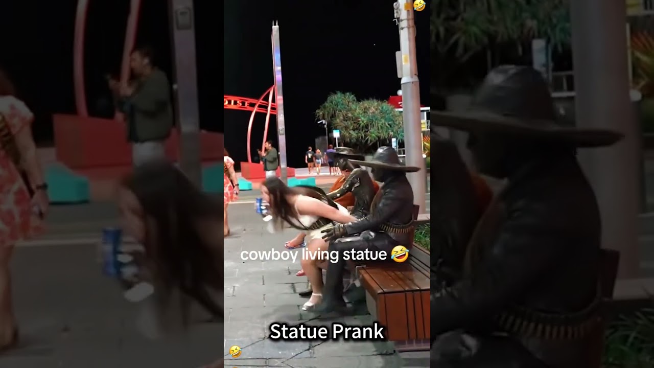 FUNNY Statue Prank in the USA!#trendingshorts #prank #funnyclip #usashorts #funnymoment #funnyvideo