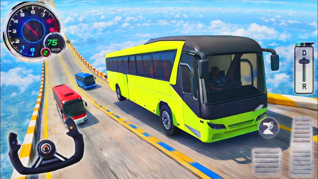 Impossible Bus Stunt Driving 2026 | Mega Ramp Racing Driving Simulator | Android GamePlay
