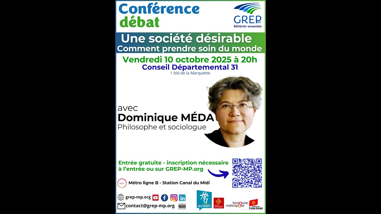 GREP : Une société désirable – Comment prendre soin du monde avec Dominique MEDA
