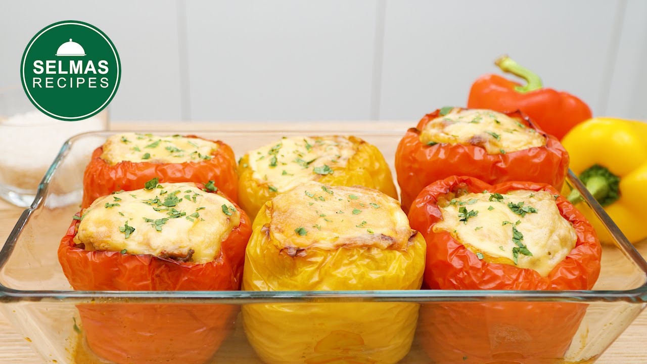 Gefüllte Paprika mit Hackfleisch und Reis ✅💯😋