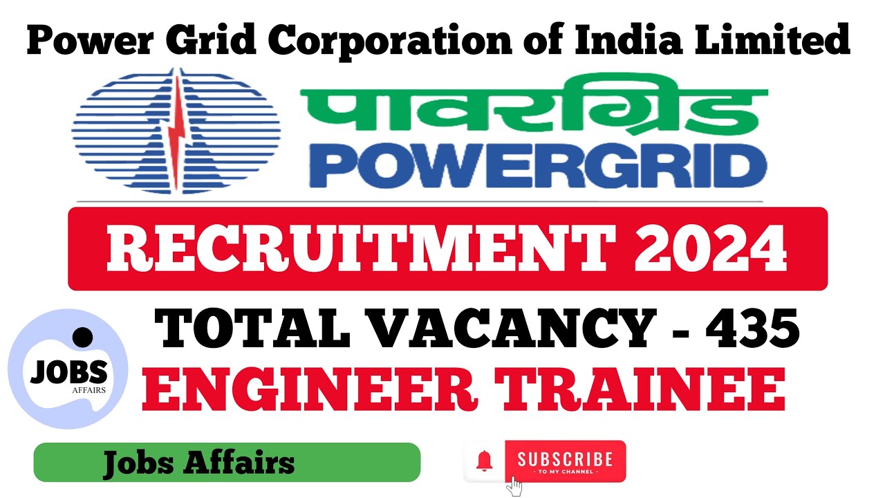 Powergrid Latest Recruitment 2024 | Powergrid Engineer Trainee Recruitment 2024