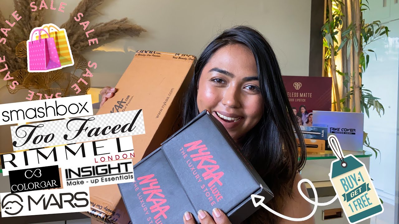 BOUGHT MY WISHLIST FROM NYKAA | HUGE NYKAA MAKEUP SKINCARE HAUL HOT PINK SALE HAUL #haul #makeup