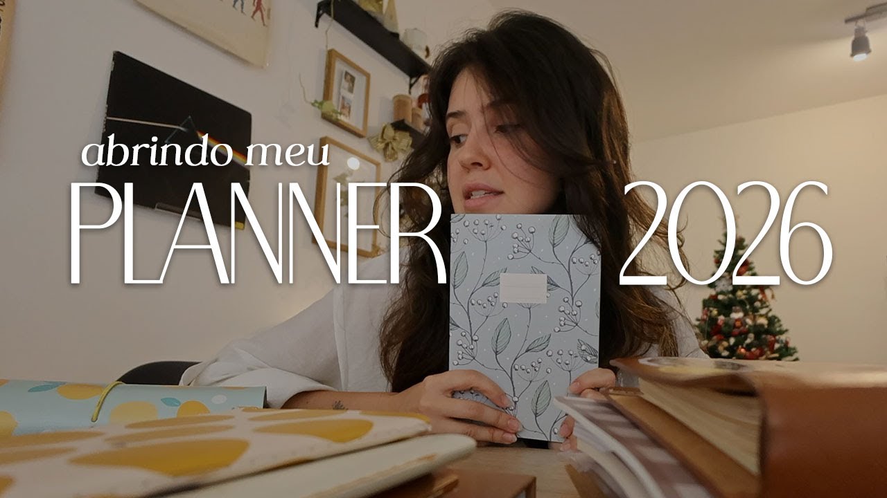 vlog | planner 2026, todos os cadernos que eu uso + pilates, aquarelas de Natal e compras na Haikai