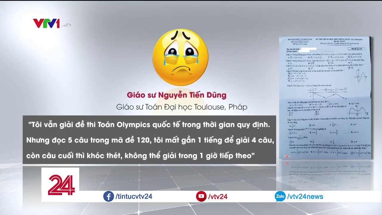 K&igrave; thi THPT Quốc Gia 2018 M&ocirc;n To&aacute;n - Điểm cao hay thấp l&agrave; do may mắn m&agrave;