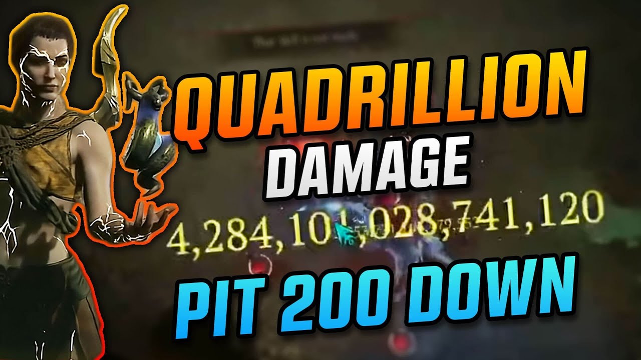 SORC QUADRILLIONS DAMAGE PIT200 DOWN - PTR S5 Diablo 4