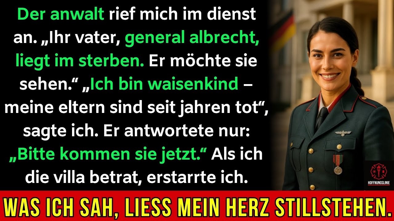 Ich war ein Waisenkind – bis der Anwalt sagte: „Der General will Sie vor seinem Tod sehen.“