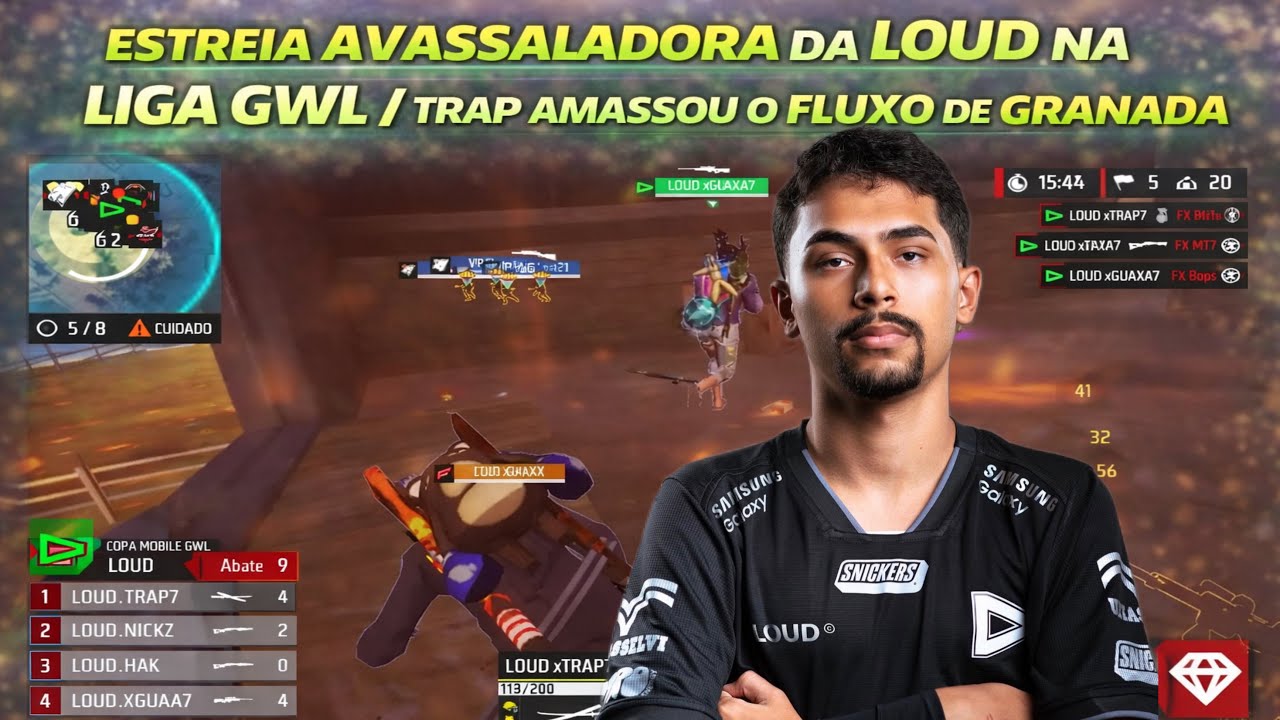 ESTREIA AVASSALADORA DA LOUD NA LIGA GWL | TRAP AMASSA O FLUXO🔥