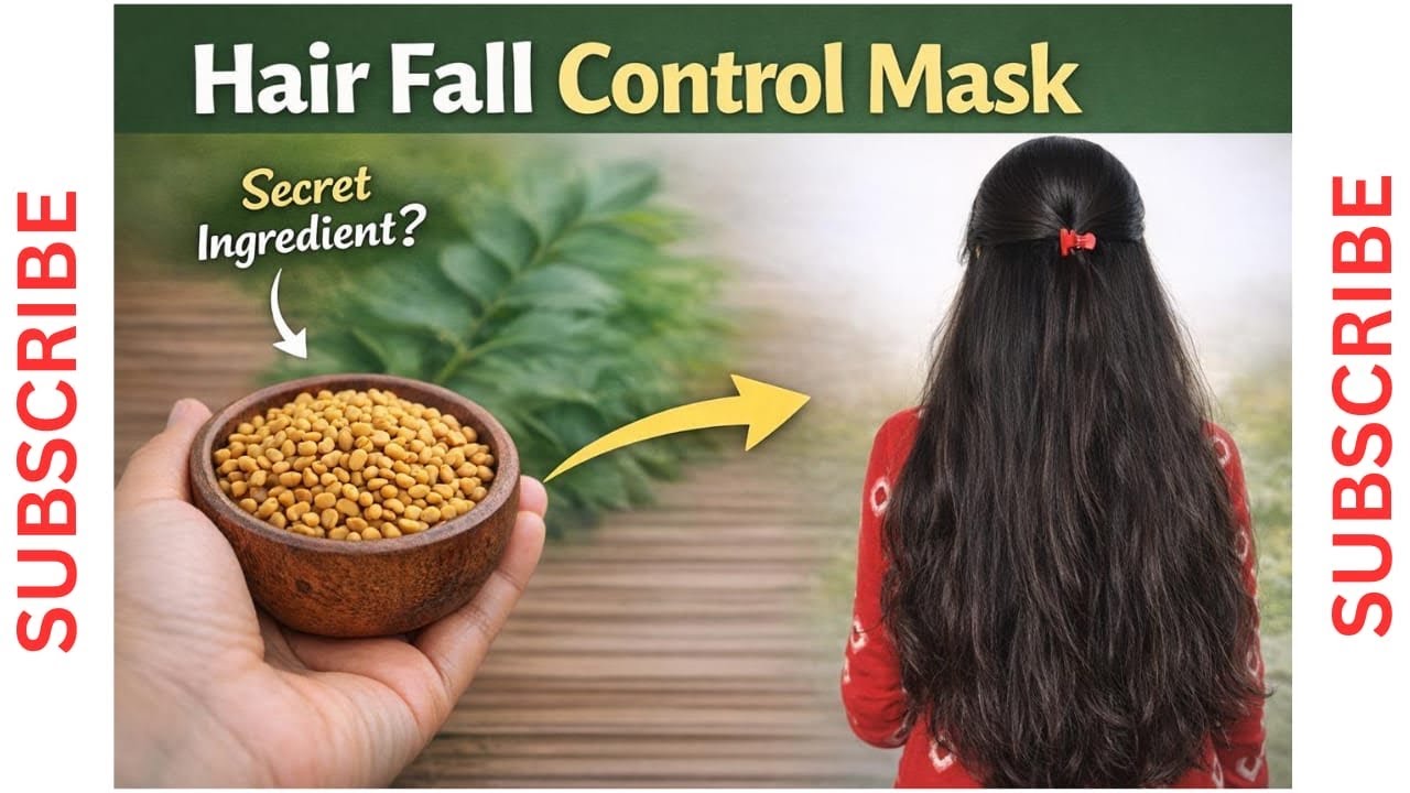 केस गळती कमी करण्यासाठी सोपा घरगुती उपाय             Hair Fall Control + Hair Mask forHair Growth